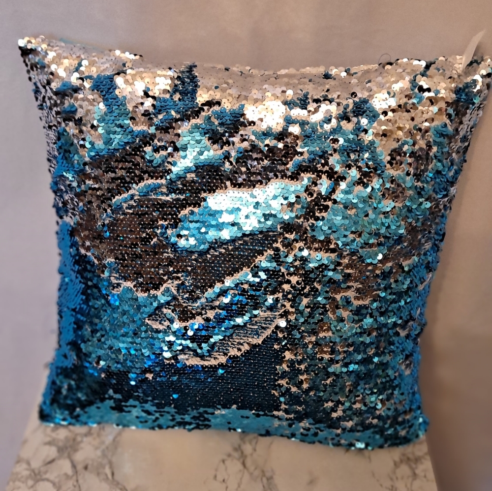 Sequin pillow